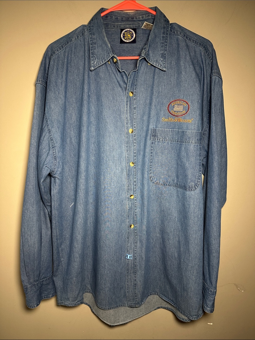 Smith & Wesson Men's Denim Button-Up Shirt - Blue